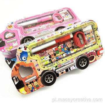 Cartoon Car W kształcie ołówka z zestawem artykułów piśmiennych
